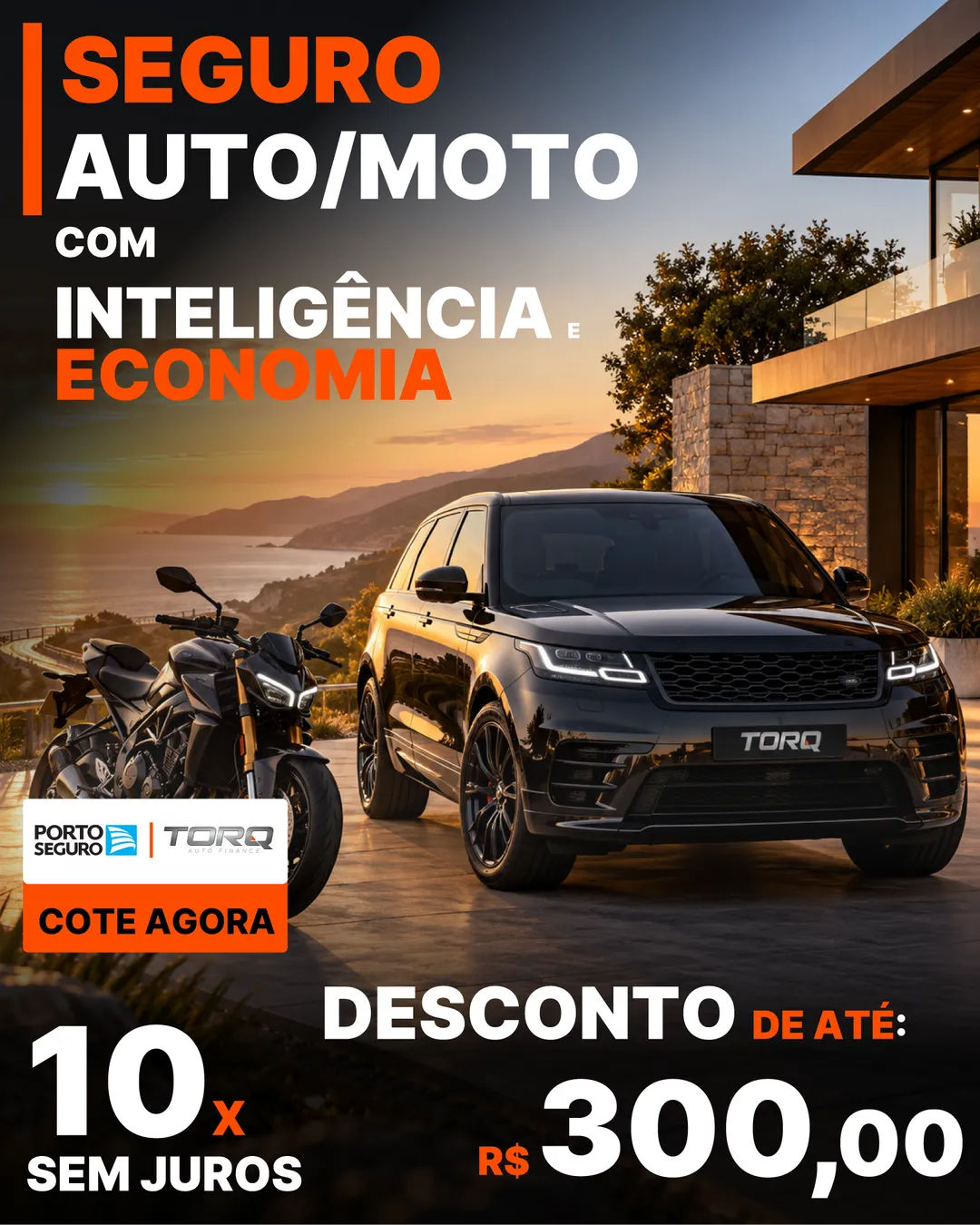 Seguro Auto e Moto com Inteligência e Economia.
Em 10X Sem Juros e Desconto da até R$ 300,00